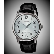 Casio Erkek Kol Saati MTP-V002L-7AVD Gri Oval Kasa Çelik Suya Dayanıklı Deri Kordon