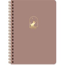 Adoz Shopping 17 * 24 Spiralli Akademik Ajanda - Mocha