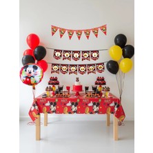 Umamiçe Mickey Mouse Temalı Parti Süsleri Seti (Flama, Banner, Masa Örtüsü)