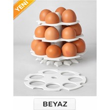 Muray Tekno - 3 Katlı Dikey Yumurta Standı – 18’li Yumurta Tutucu Organizer
