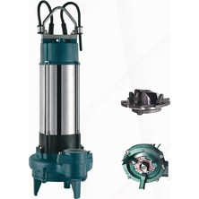 Kaysu CUT1500-B-T 380V Döküm Gövdeli Öğütücülü Foseptik Pompası 2 Hp - 23 Metre