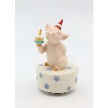 Adoz Shopping Gifts 80134 Doğum Günü Domuz Müzikal, Beyaz