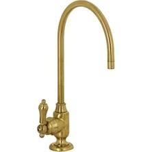 Esranın Dünyası Fırçalanmış Pirinç Tek Kulplu Su Filtrasyon Musluğu - 11,13 x 6,94 x 5,81