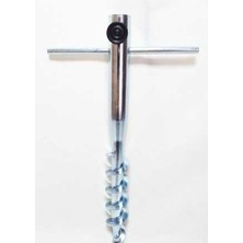 Şen Plastik Şemsiye Kazığı Burgulu Metal Sıkma Aparatlı Bahçe Plaj 40 cm
