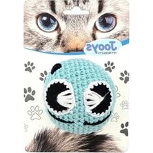 Esranın Dünyası Amigurumi Kedi Oyuncağı - Turkuaz Emoji Tasarım