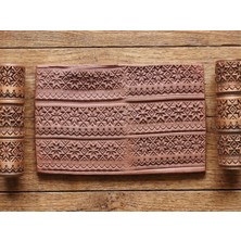 Atölye Dekupaj Model 111-Yılbaşı Kazağı Deseni Deboss & Emboss İkili Set - Polimer Kil Seramik Çamuru Doku Oklavası