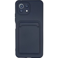 Akinco Xiaomi Mi 11 Kılıf Kelvin Kartvizitli Silikon - Lacivert