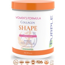 Purple Women's Formula Shape Collagen (Kolajen) Tip 1 & 3 - 330 g - Mango & Ananas Aromalı - İnulin, CLA, L-Karnitin, Kafein, Krom ve Alfa Lipoik Asit İçeren Takviye Edici Gıda