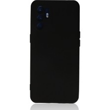 Akinco Oppo Reno 6 Kılıf Nano Içi Kadife Silikon - Siyah