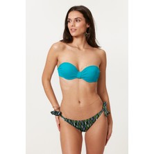 Pierre Cardin Destekli Dolgulu Straplez Desenli Bikini Takımı