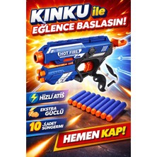 Kinku Nerf Silah Sünger Mermi Atan Hot Fire Nişancı Oyuncak Tabanca 6363