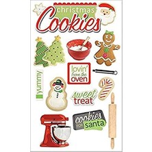 Adoz Shopping Kağıt Ev Üretimi Kurabiyeleri 3D Çıkartma, Kağıt, Çok Renkli, 22,4 x 12 x 0,5 cm