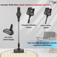 Fakir Inovator 6158 Dikey Şarjlı Kablosuz Süpürge Dark Blue