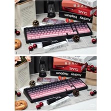 Adoz Shopping Ajazz AK980 Kablosuz Hot-Swap Tft Ekranlı Mekanik Oyun Klavyesi 8.000 Mah Batarya Pembe - Switch