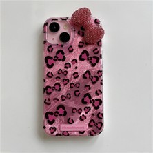 KumOziShop iPhone 15 Uyumlu Yazısız Fiyonk Desenli Fiyonk Aksesuarlı Şeffaf Kılıf