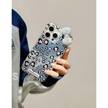 KumOziShop iPhone 14 Promax Uyumlu Yazısız Fiyonk Desenli Fiyonk Aksesuarlı Şeffaf Kılıf