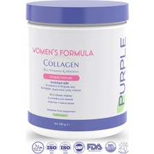 Purple Women's Formula Collagen (Kolajen) 450g - Tip 1-2-3, Bromelain, Hyaluronik Asit, Kolin, 13 Vitamin & 8 Mineral - Aromasız