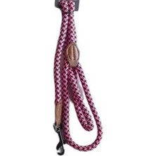 Sepetopia Dayanıklı Örgü Halat Köpek Gezdirme Kayışı Pembe