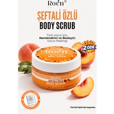 Roen Vücut Peeling, Yoğun Nem Desteği, Batık, Karartı, Leke, Arındırıcı Tropik Şeftali Özü Scrub 250 ml