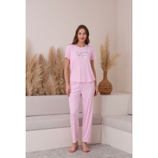 Pijamoni Kadın Kısa Kollu Pijama Takımı Dublin Kumaş