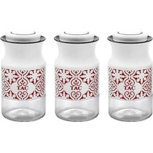 Adoz Shopping 3 Prç Baharatlik Küçük Beyaz/kirmizi