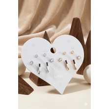 MentorAly Kadın Çoklu Küpe Seti | Minimal Taşlı & Figürlü Küpe Seti | Günlük & Kombin Küpe