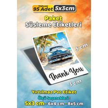 Sb Store Teşekkür Etiketi Thank You Ambalaj Hediye Süsleme Etiketi Model 17 - 95 Adet 5cm