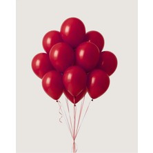 Umamiçe Metalik Kırmızı Parlak Renkli 20'li Balon