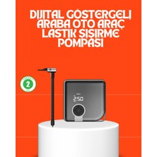 Pileli Store 150 Psı Yüksek Basınç Kapasiteli Kablosuz Lastik Pompası