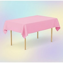 Umamiçe Pembe Plastik Tek Kullanımlık Masa Örtüsü 120*180CM