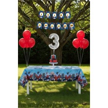 Umamiçe Örümcek Adam Temalı 3 Yaş Doğum Günü Parti Seti – Masa Örtüsü + Banner + Balonlar