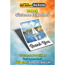 Sb Store Teşekkür Etiketi Thank You Ambalaj Hediye Süsleme Etiketi Model 13 - 95 Adet 5cm