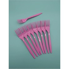 Umamiçe Pembe Plastik Çatal 24 Adet