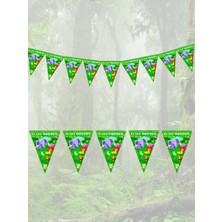 Umamiçe Safari Desenli Flama - Doğum Günü Flaması