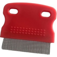 Beak's Profesyonel Metal Dişli Bit ve Pire Temizleme Tarağı - Kırmızı