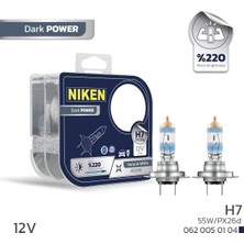 Niken H7 12V 55W Halojen Ampul Dark Power PX26d Gün Işığı