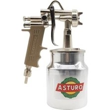 Adoz Shopping Havalı Boya Tabancası, G70, Depolu, Ayarlanabilir Püskürtme Deseni, Profesyonel Boyama, Metal Gövde, 1,8 mm Paslanmaz Nozul ve Iğne, Kompresör Uyumlu, Italyan, Iso 9001, 1000 cc