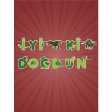 Umamiçe Jurassic Dinozor "iyi Ki Doğdun" Yazılı Banner