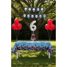 Umamiçe Örümcek Adam Temalı 6 Yaş Doğum Günü Parti Seti – Masa Örtüsü + Banner + Balonlar