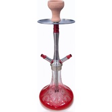 Benko Orta Boy Nargile Takımı Paslanmaz Çelik Şık Taşınabilir,tam Boy:48,şişe ÇAP:19CM