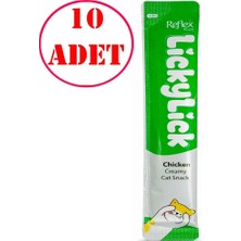 Reflex Plus Licky Lick Tavuklu Sıvı Kedi Ödülü 15 gr 10 Ad