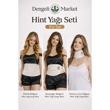 Dengeli Market Hint Yağı Sargı Bezi 3'lü Set: Üst Batın (Karaciğer), Alt Batın (Pelvik) ve Boyun/Göz Sargı Bezi, Pamuklu, Çoklu Kullanım