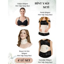 Dengeli Market Hint Yağı Sargı Bezi 4'lü Set: Karaciğer, Pelvik, Tiroid/göz ve Göğüs Sargı Bezi, Pamuklu, Ergonomik, % 100 Sızdırmaz