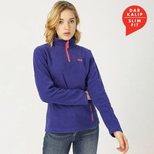 Helly Hansen HH Slope Polar Fleece Kadın Polar Lacivert Renkli Slim Fit Tasarım