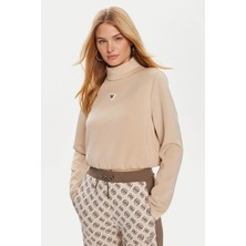 Guess Kadın Olympe  Bej Sweatshirt