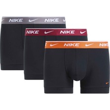 Nike Nıke Erkek Marka Logolu Günlük Kullanıma Uygun Turuncu-Kırmızı-Gri Boxer NQ00KE1284 0VN