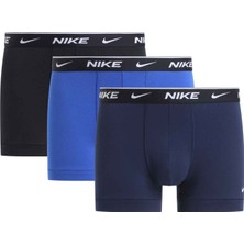Nike Nıke Erkek Marka Logolu Günlük Kullanıma Uygun Lacivert-Mavi-Siyah Boxer NQ00KE1284 M7U