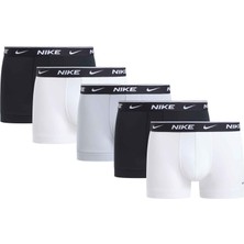 Nike Nıke Erkek Marka Logolu Günlük Kullanıma Uygun Beyaz-Gri-Siyah Boxer NQ00KE1295 Xyo