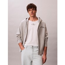 Calvin Klein Calvın Kleın Erkek Marka Logolu Günlük Kullanıma Uygun Beyaz T-Shirt LV04RF850G Yaf