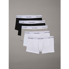 Calvin Klein Calvın Kleın Erkek Marka Logolu Günlük Kullanıma Uygun Siyah-Beyaz-Gri Boxer LV00NB4390 6h3